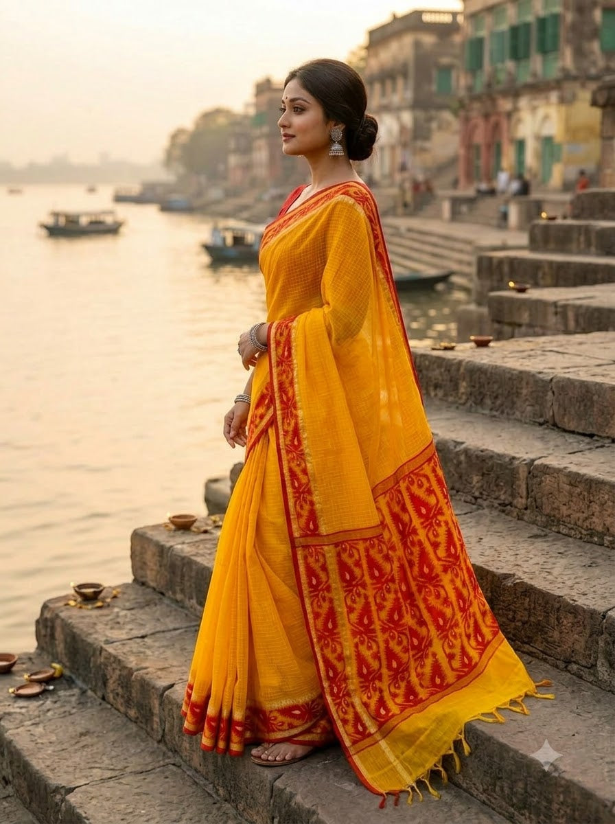 Prothom Boishakh(প্রথম বৈশাখ) Premium Kota Jamdani Saree