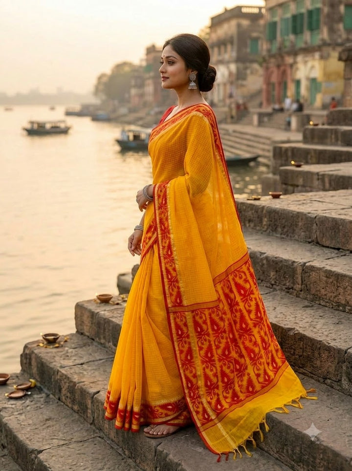 Prothom Boishakh(প্রথম বৈশাখ) Premium Kota Jamdani Saree