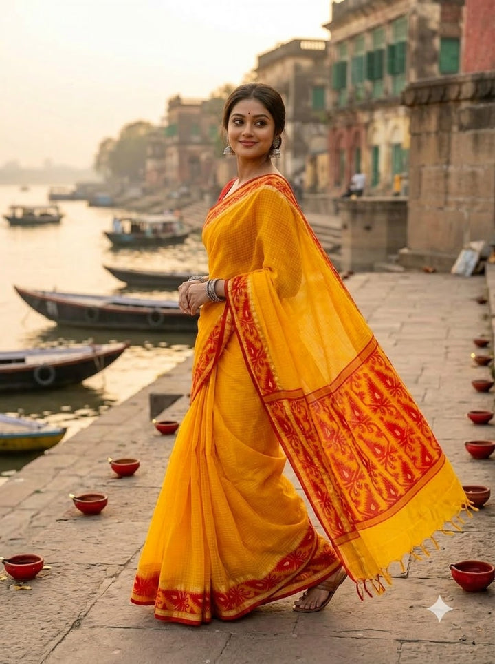 Prothom Boishakh(প্রথম বৈশাখ) Premium Kota Jamdani Saree