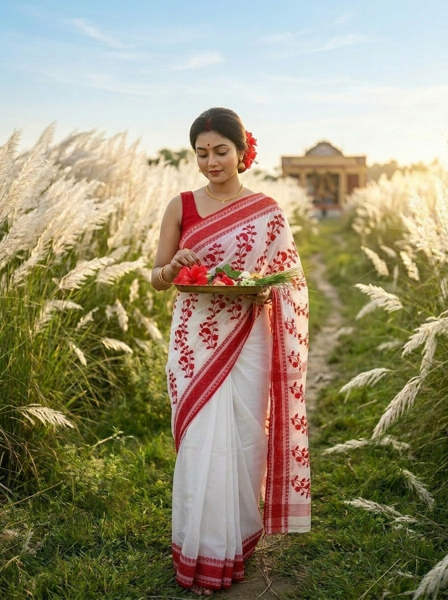 Ashtami Tangail Tant Cotton Saree