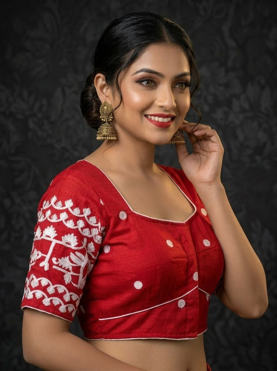 A Love Affair- Designer Vichitra Silk Blouse