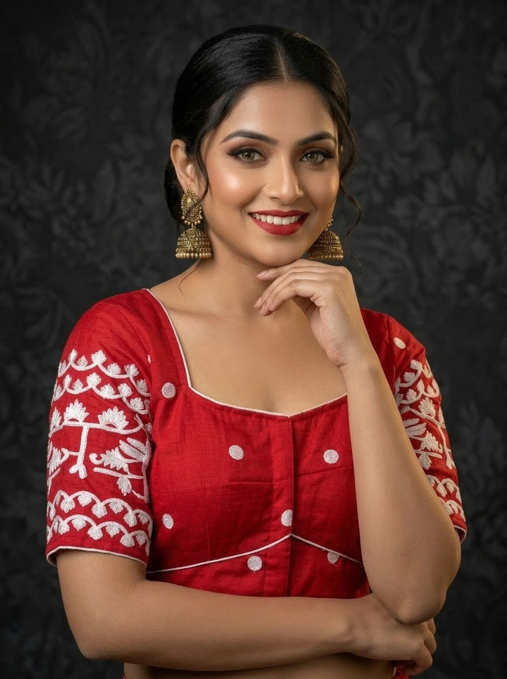 A Love Affair- Designer Vichitra Silk Blouse