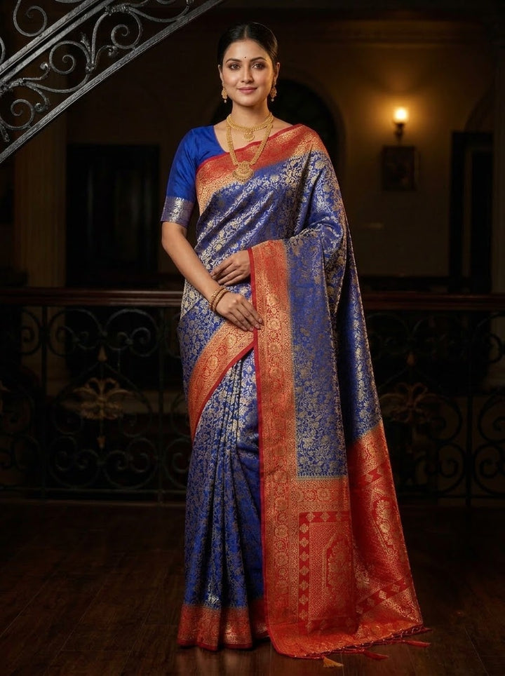 Aurelia Royale Crepe Khaddi Silk Saree