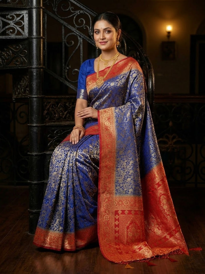 Aurelia Royale Crepe Khaddi Silk Saree