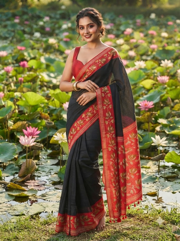 Petalique Drape Semi Tussar Silk Saree