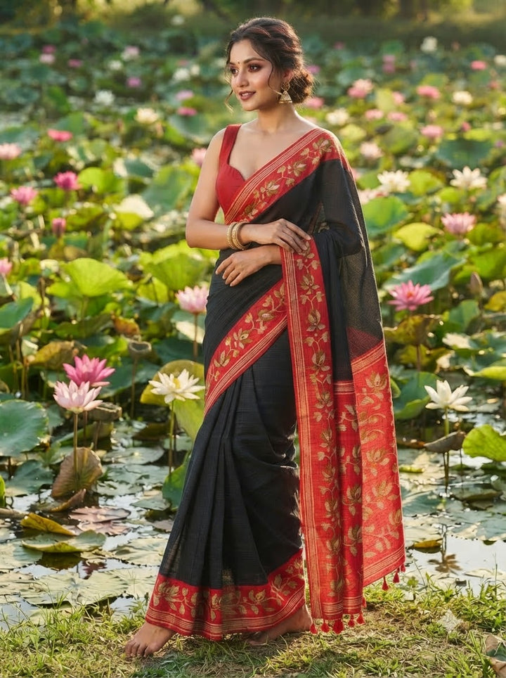 Petalique Drape Semi Tussar Silk Saree