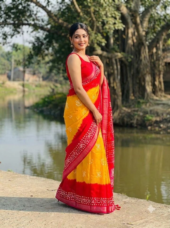 Ronger Porosh (রঙের পরশ) Cotton Linen Saree