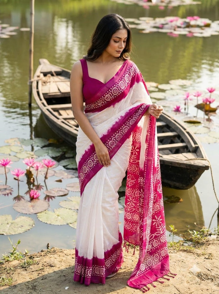 Mrinmoyee (মৃন্ময়ী) Cotton Linen Saree