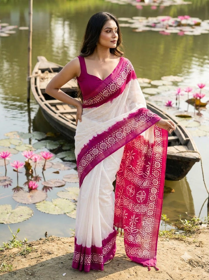 Mrinmoyee (মৃন্ময়ী) Cotton Linen Saree