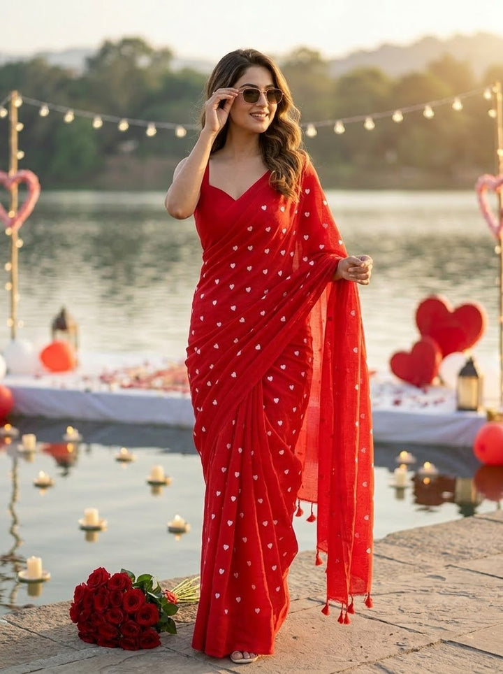 Endless Love – Khadi Cotton Embroidery Saree