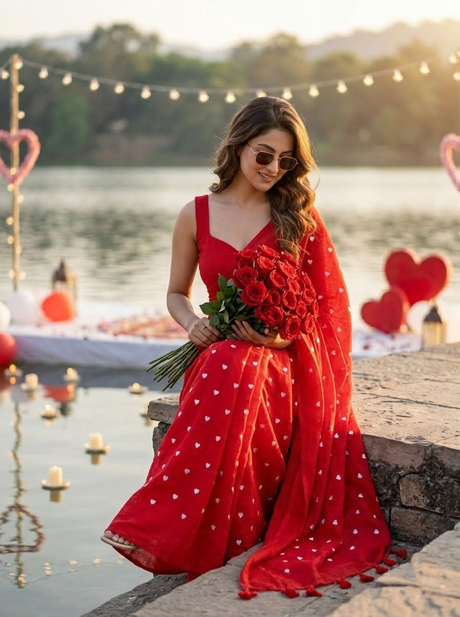 Endless Love – Khadi Cotton Embroidery Saree