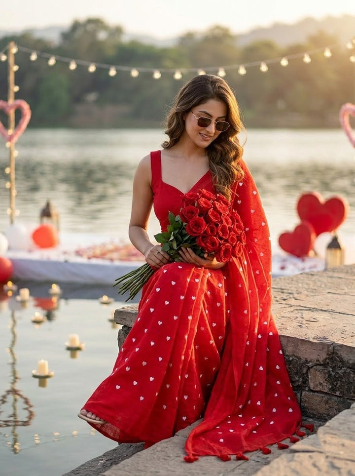 Endless Love – Khadi Cotton Embroidery Saree