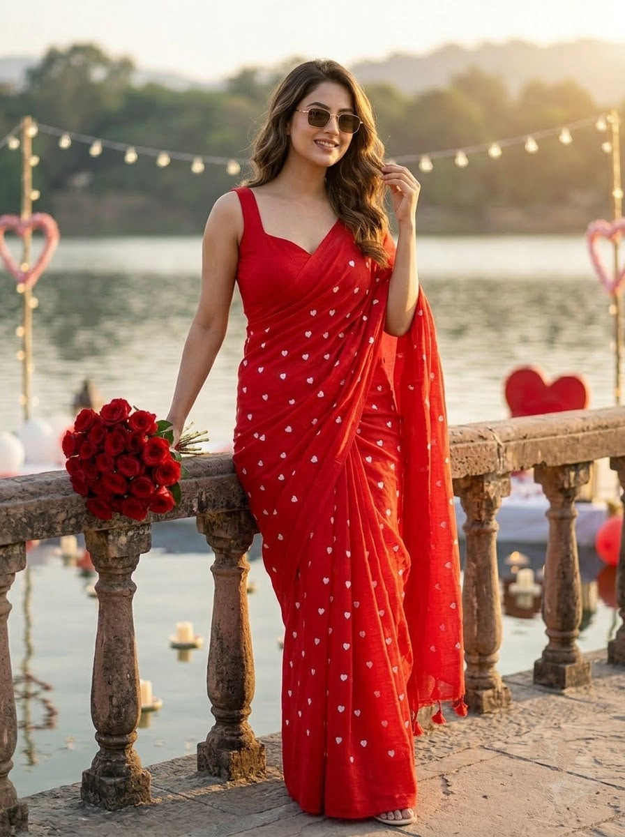 Endless Love – Khadi Cotton Embroidery Saree