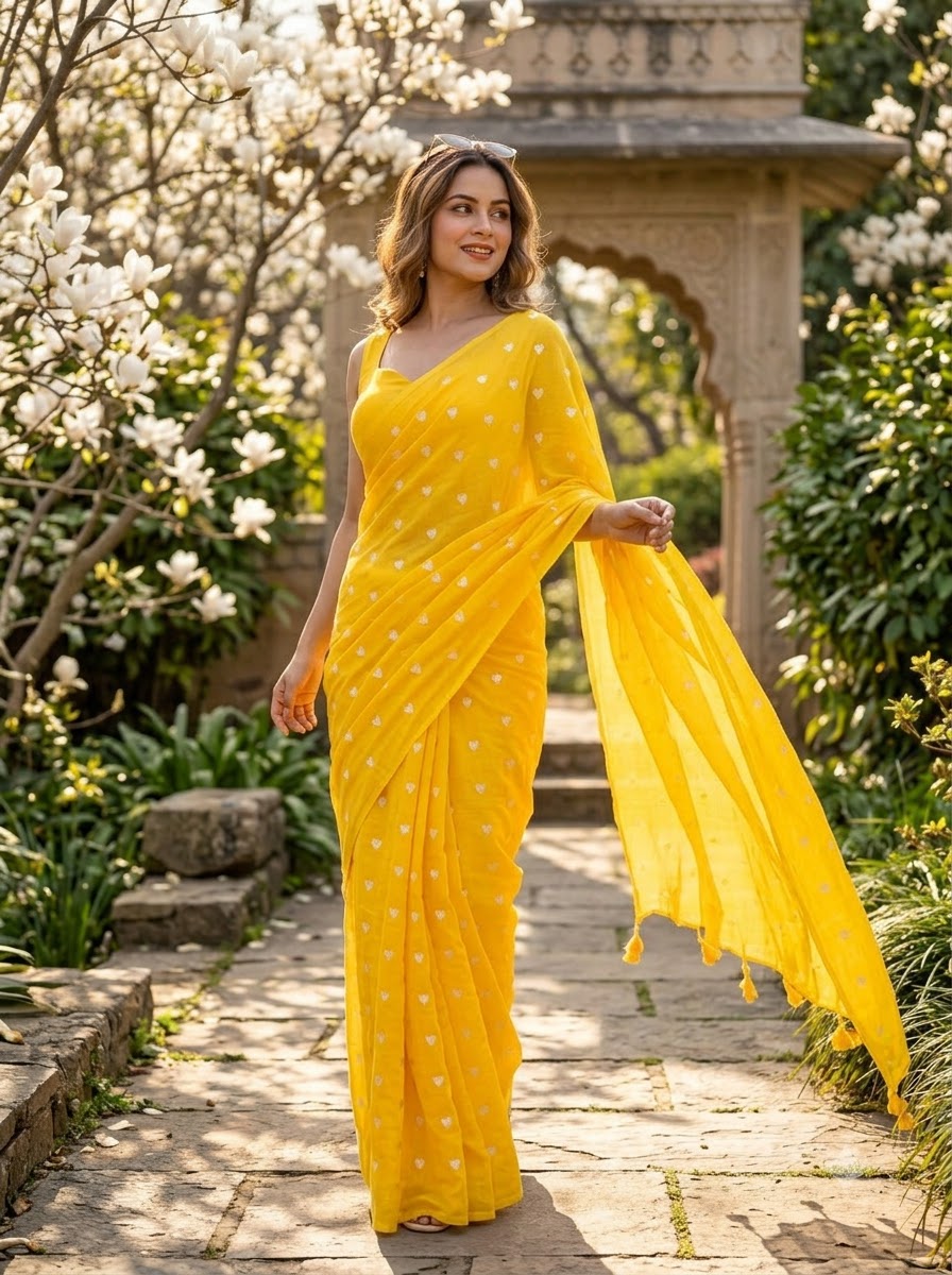 Endless Love – Khadi Cotton Embroidery Saree