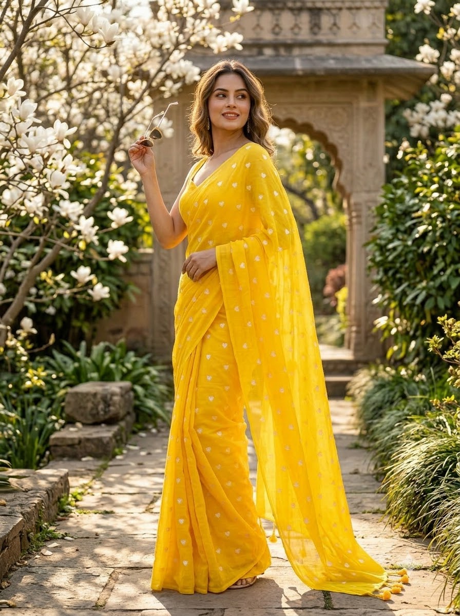 Endless Love – Khadi Cotton Embroidery Saree