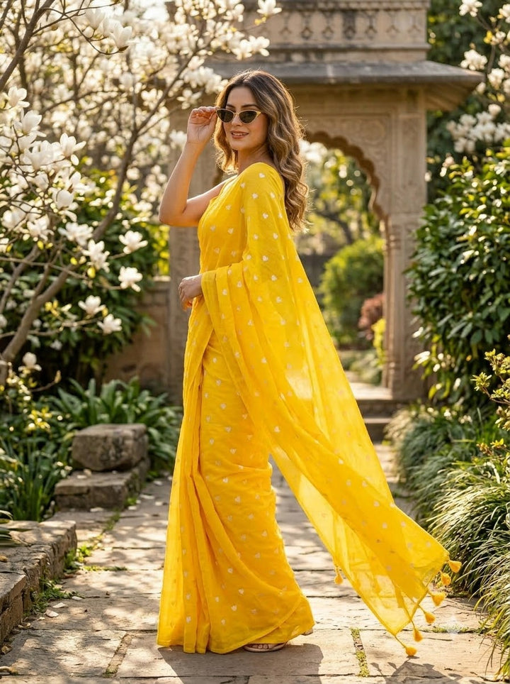 Endless Love – Khadi Cotton Embroidery Saree