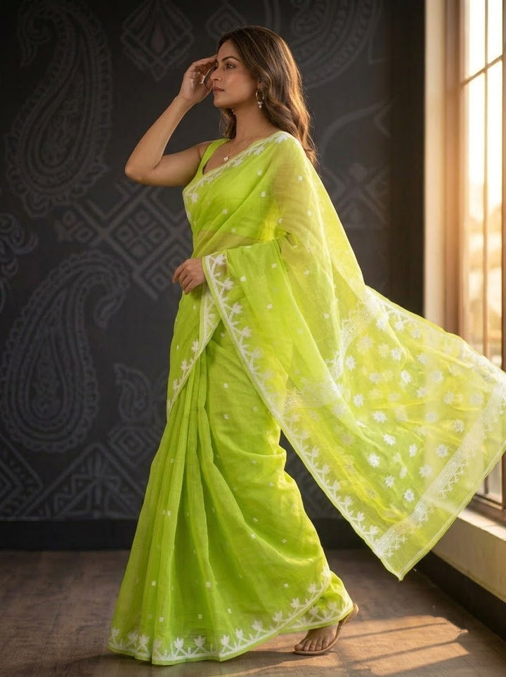 Uro Chithi Dhakai Jamdani Saree