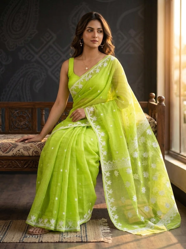 Uro Chithi Dhakai Jamdani Saree