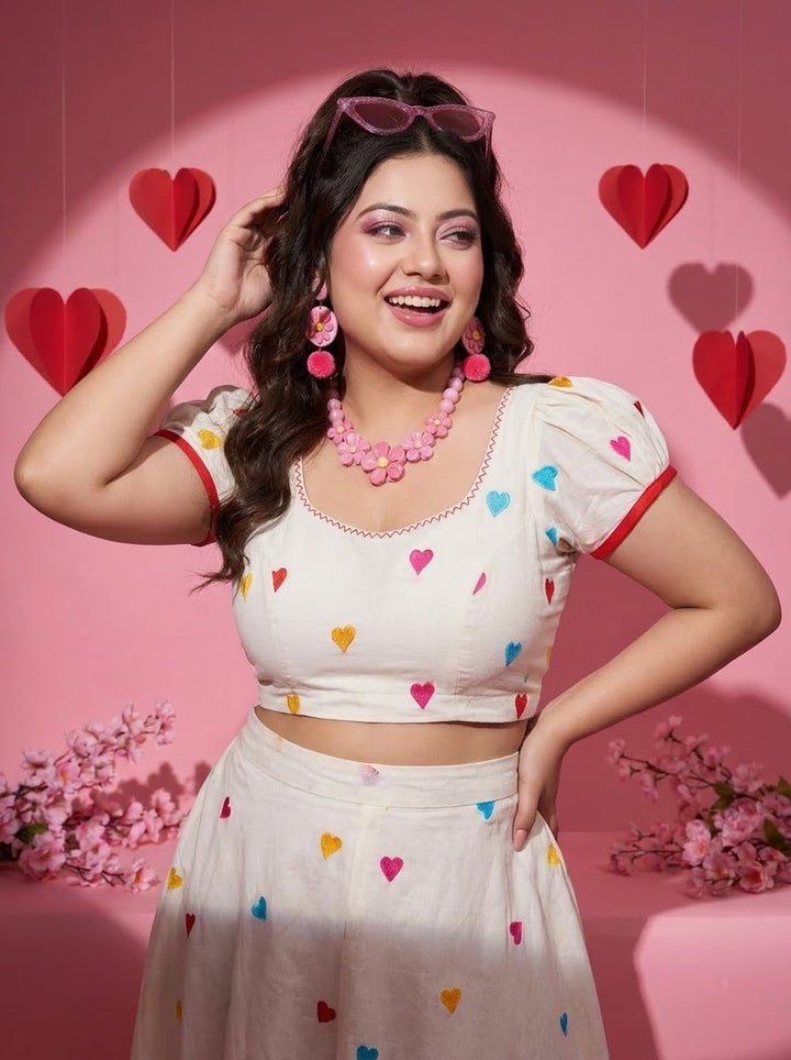 Heart to Heart – Embroidered Designer Blouse