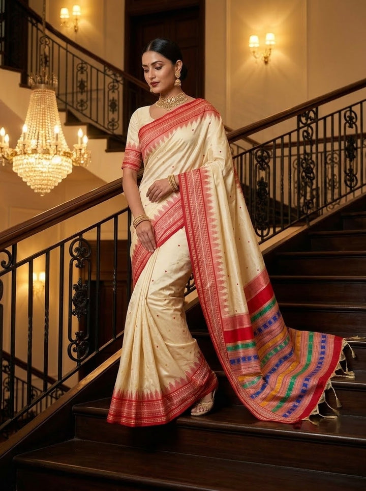 Whispers of Colour-Premium (Semi) Assam Silk Saree