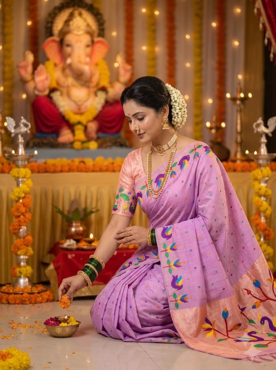Meherika Khadi Silk Saree With Minakari Zari Border & Designer Zari Pallu