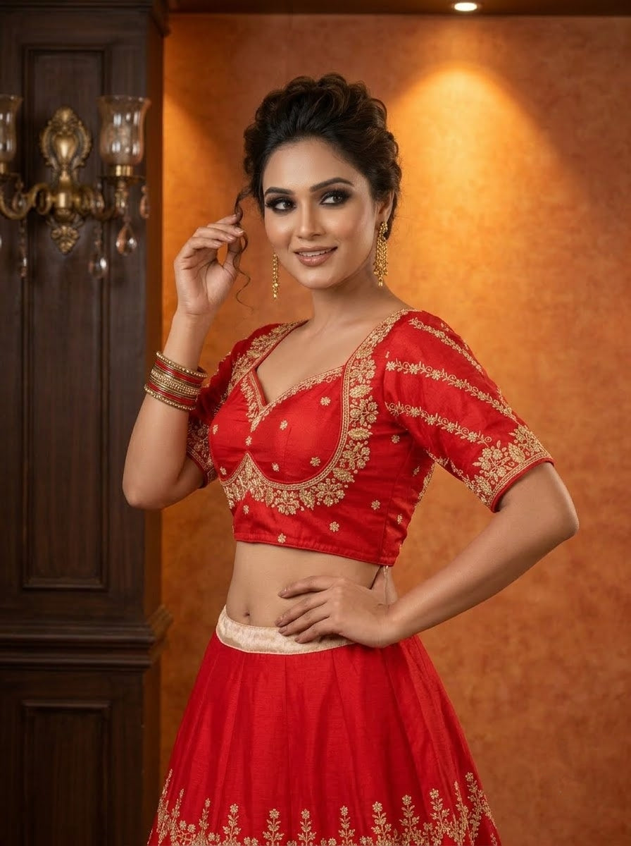 Fashion Fever Vichitra Silk Blouse