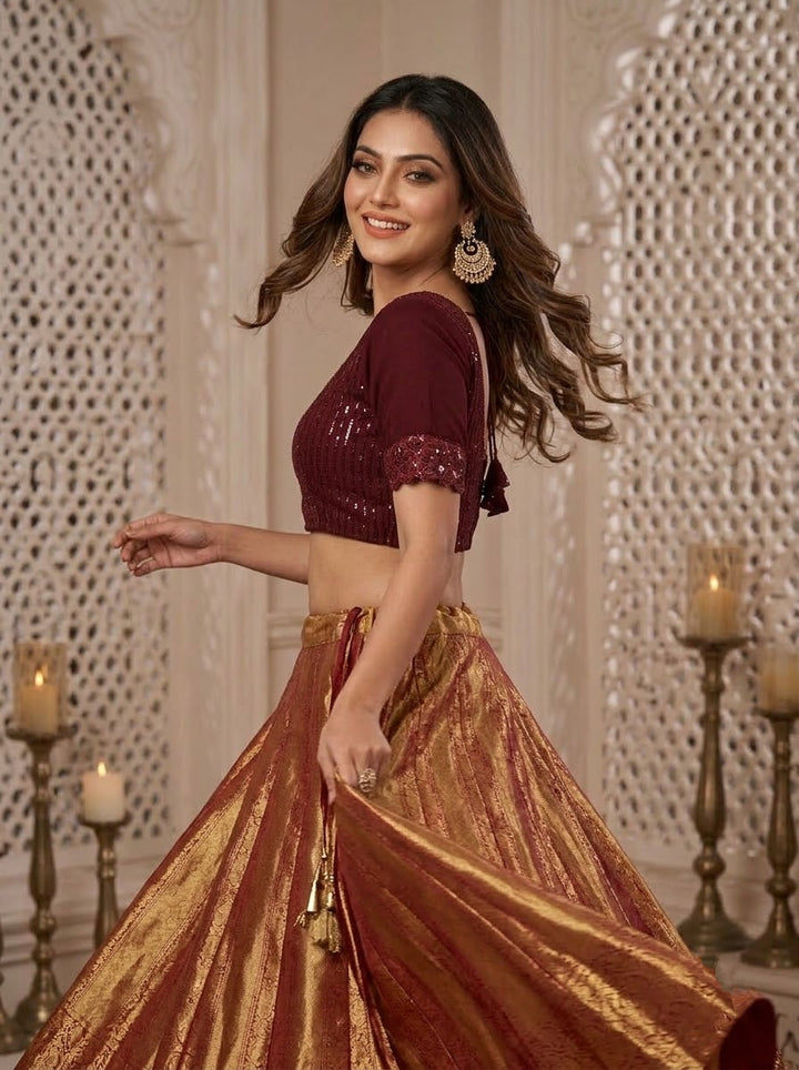 Heritage Darling Designer Georgette Silk (Semi) Sequin Blouse