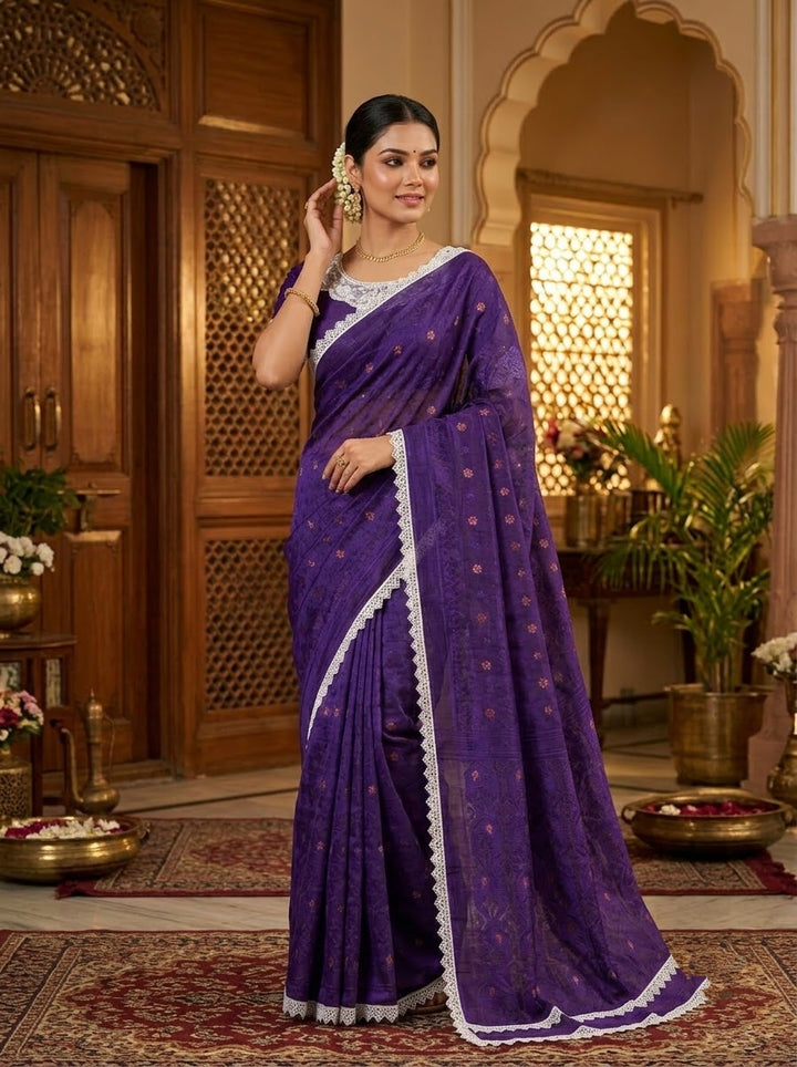 Aradhana Bengal Jamdani Saree with Blouse (Combo)