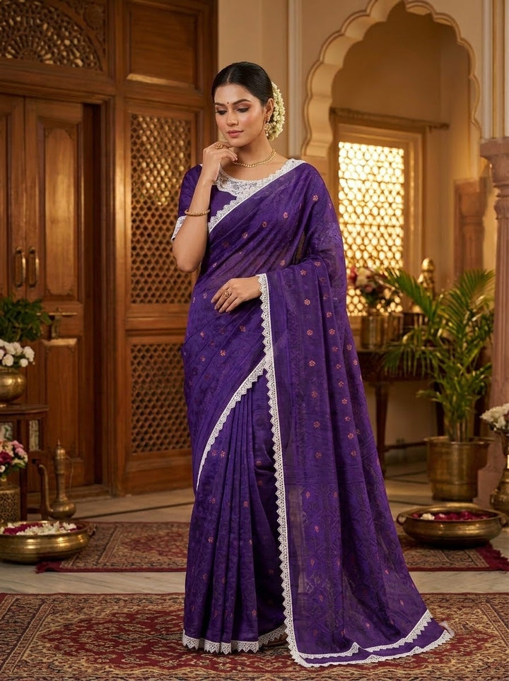 Aradhana Bengal Jamdani Saree with Blouse (Combo)