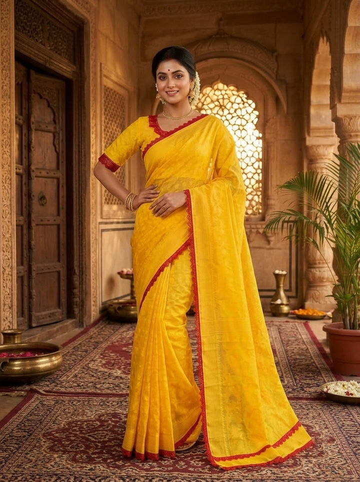 Aradhana Bengal Jamdani Saree with Blouse (Combo)