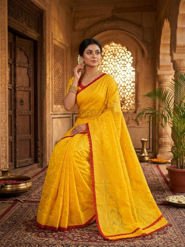 Aradhana Bengal Jamdani Saree with Blouse (Combo)