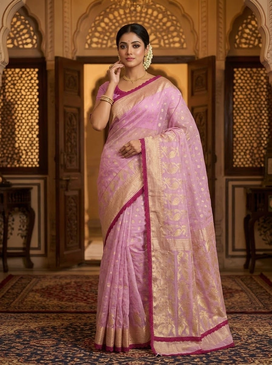 Aradhana Bengal Jamdani Saree with Blouse (Combo)