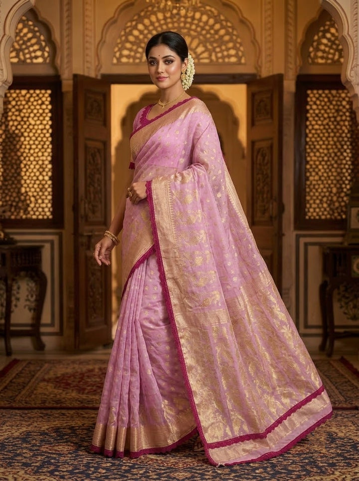 Aradhana Bengal Jamdani Saree with Blouse (Combo)