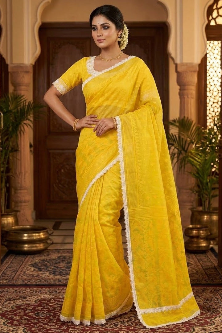 Aradhana Bengal Jamdani Saree with Blouse (Combo)