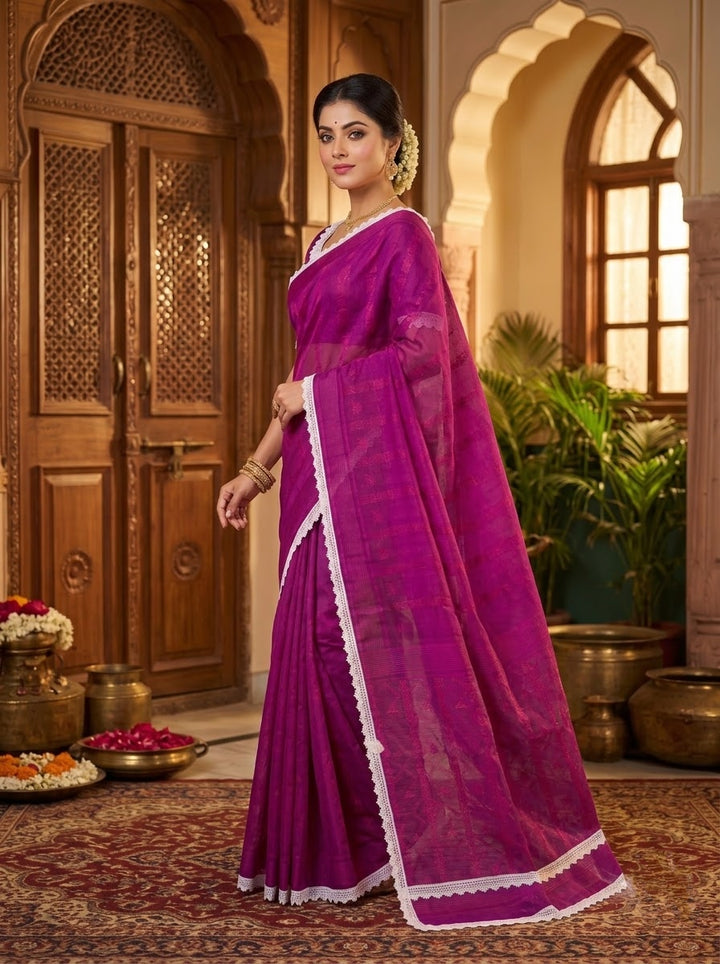 Aradhana Bengal Jamdani Saree with Blouse (Combo)