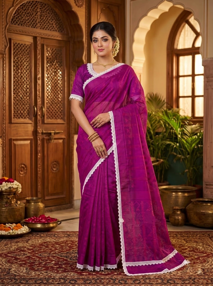 Aradhana Bengal Jamdani Saree with Blouse (Combo)