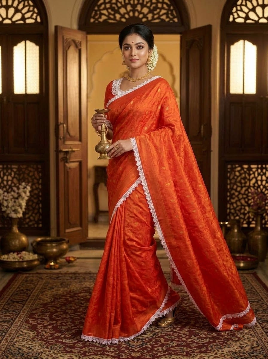 Aradhana Bengal Jamdani Saree with Blouse (Combo)