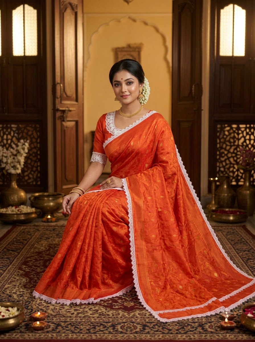 Aradhana Bengal Jamdani Saree with Blouse (Combo)