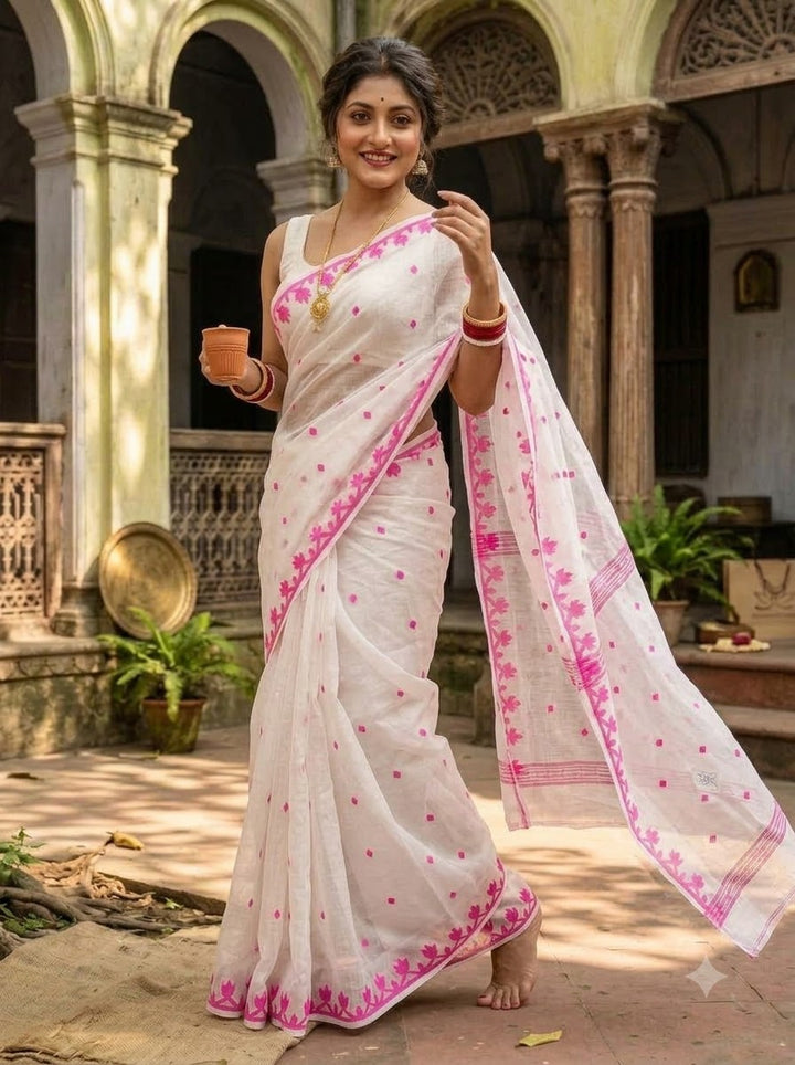 Uro Chithi Dhakai Jamdani Saree