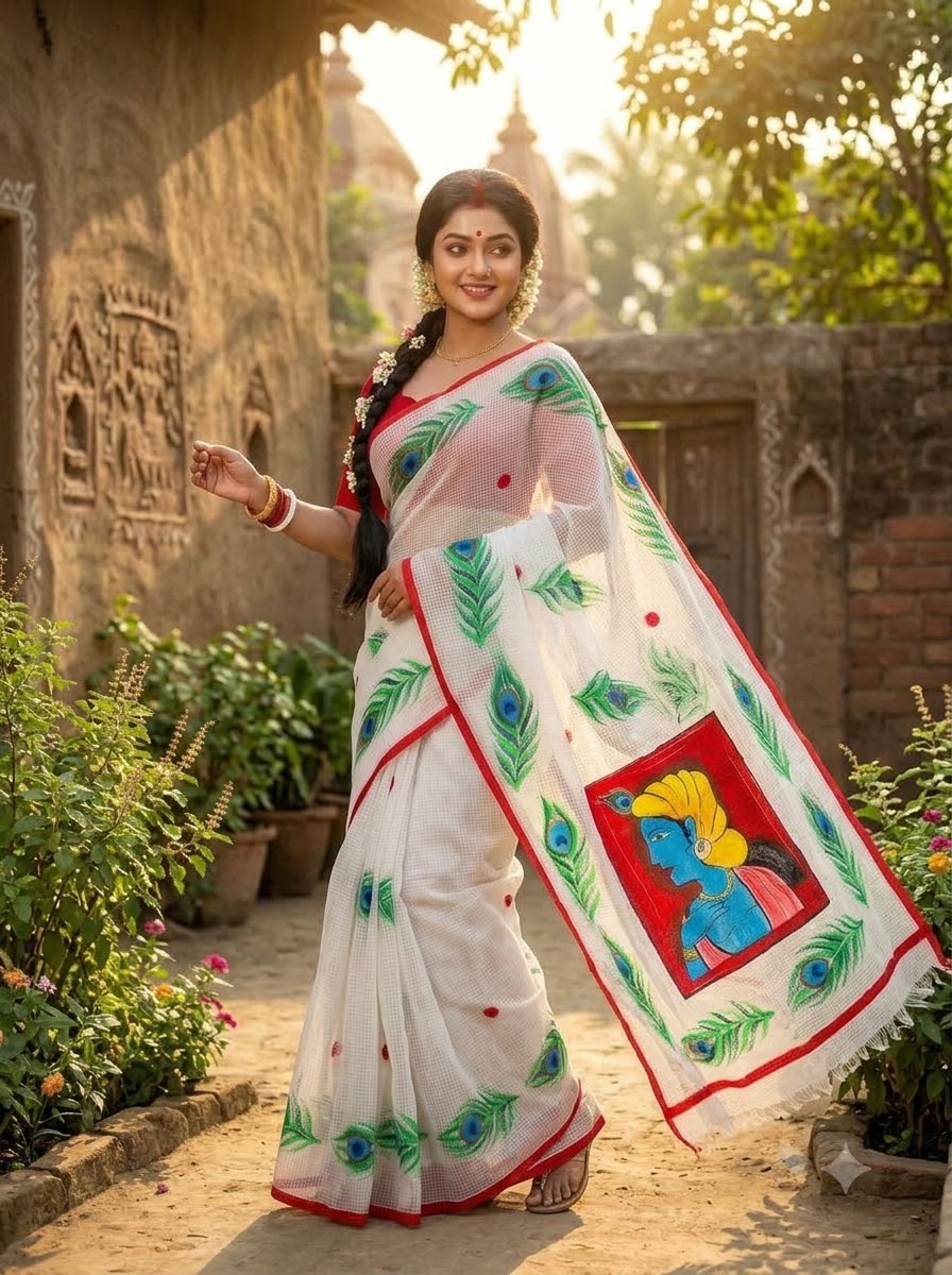 Gopalika Hand Painted Resham Kota Saree