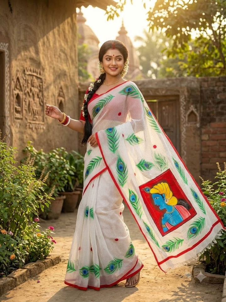 Gopalika Hand Painted Resham Kota Saree