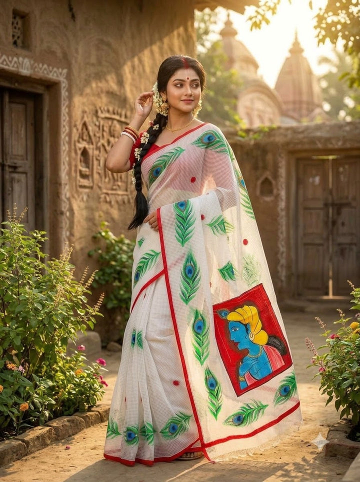 Gopalika Hand Painted Resham Kota Saree
