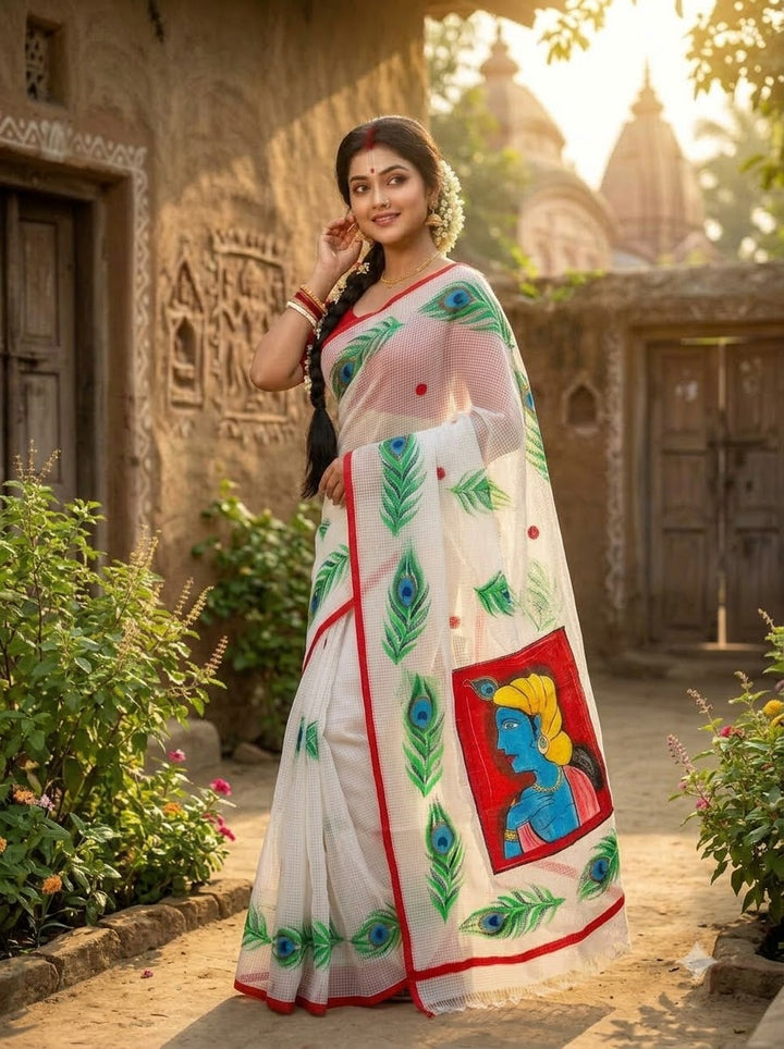Gopalika Hand Painted Resham Kota Saree