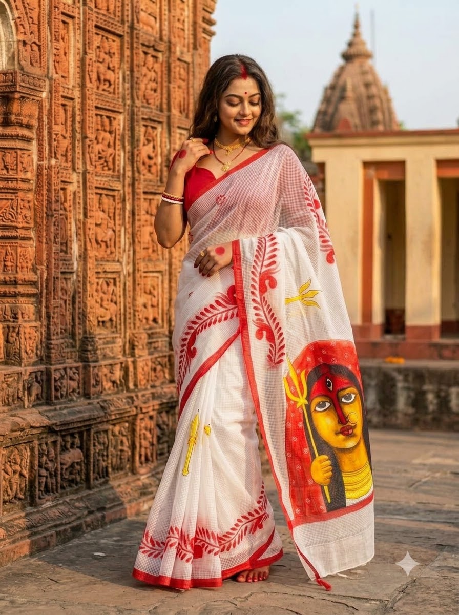 Adyashakti Hand Painted Resham Kota Saree