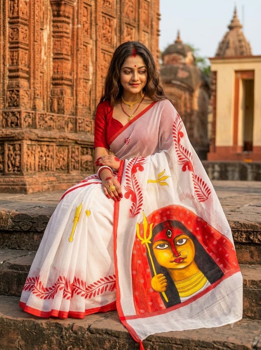 Adyashakti Hand Painted Resham Kota Saree