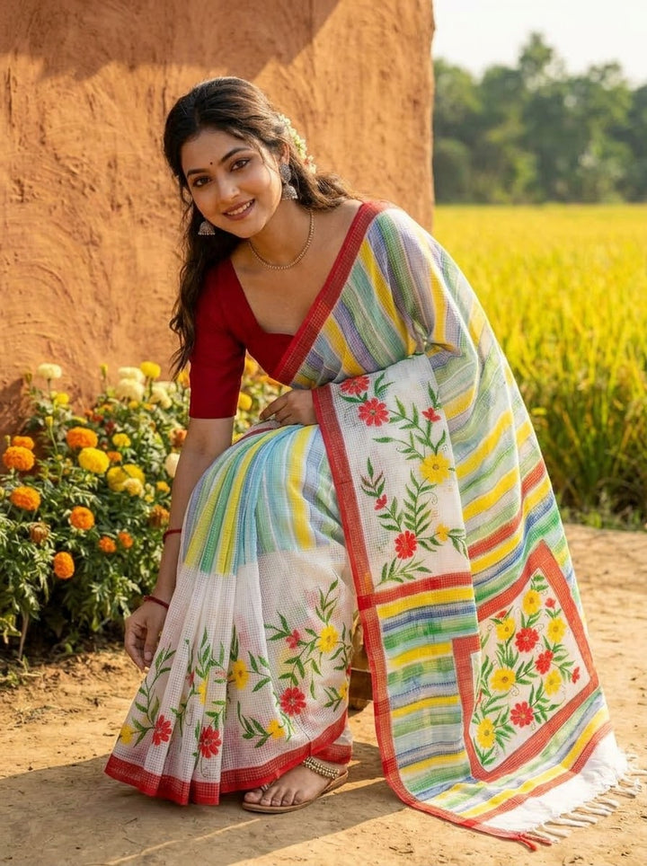 Mallika Hand Painted Resham Kota Saree