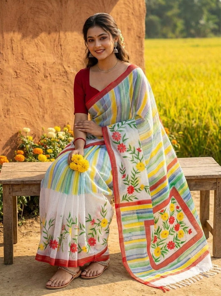 Mallika Hand Painted Resham Kota Saree