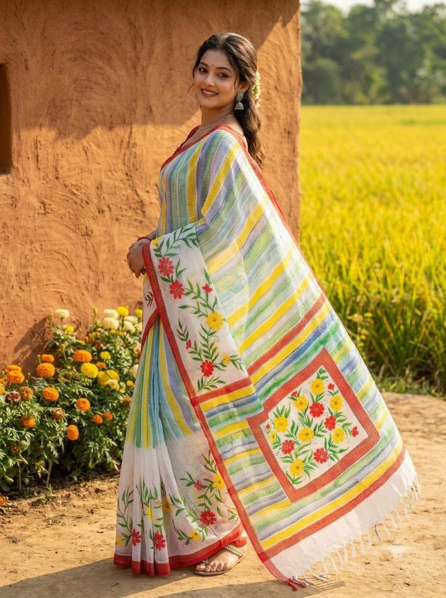 Mallika Hand Painted Resham Kota Saree