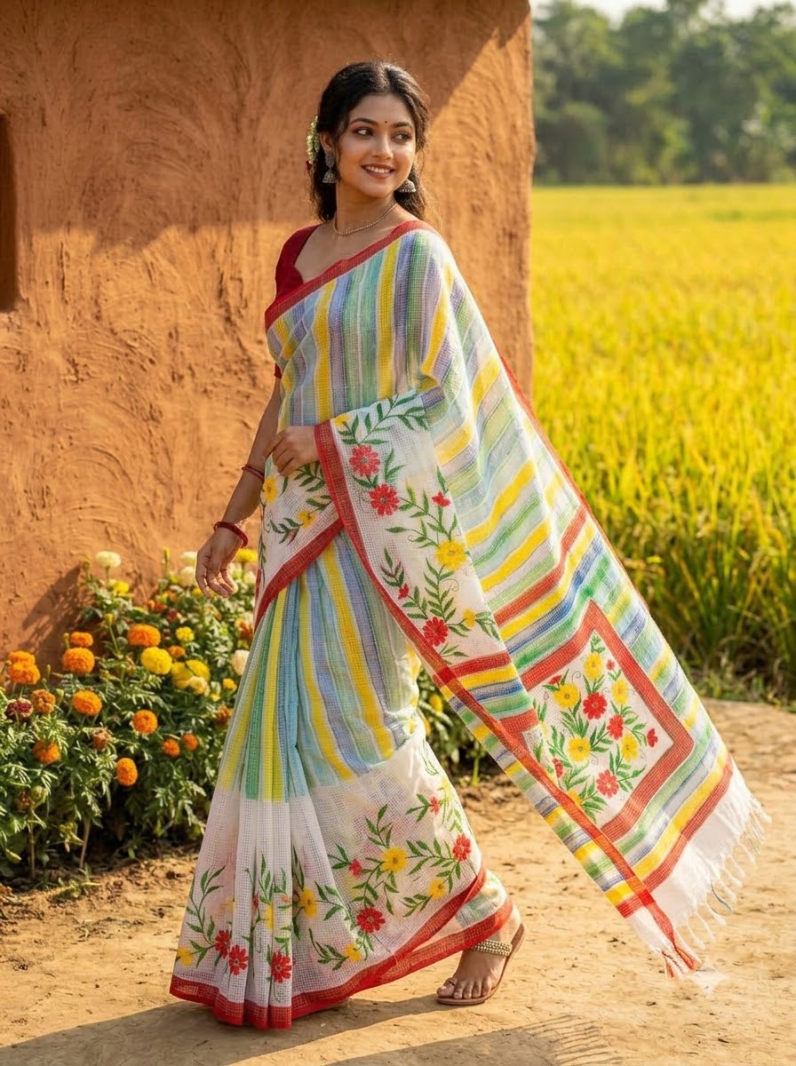 Mallika Hand Painted Resham Kota Saree