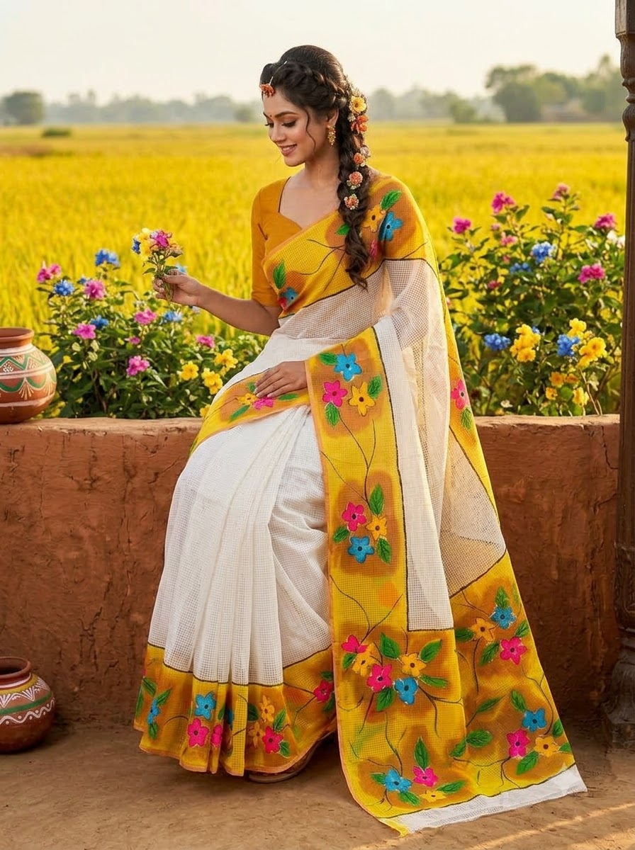 Divya Hand Painted Resham Kota Saree